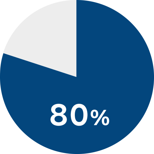 公的支援を使っていない割合円グラフ